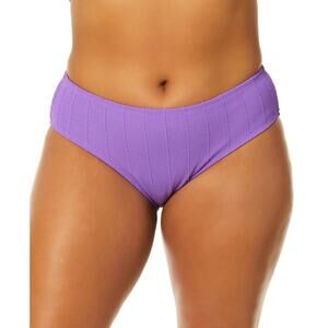Salt + Cove Popcorn Ribbed Mid-Rise Bikini Bottoms Purple NWT Plus Size 1X